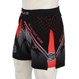 2025 Custom Logo Custom 2-in-1 Built-In Compression Lining Rashguard Shorts for Men MMA Muay Thai