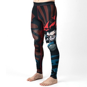 Men Solid Color Active Clothes Quick Dry Spats Tights Pants Elastic Sports MMA BJJ Men Spats