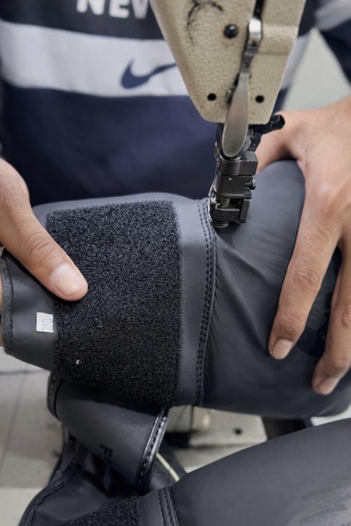 Reinforced wrist strap seam stitching