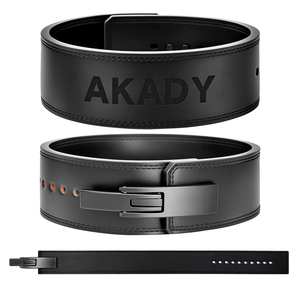 AKADY 13mm Microfiber Weight Lifting Belt with Buckle
